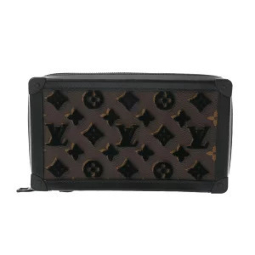 Louis Vuitton Monogram Tuftage Soft Trunk Pouch Canvas Shoulder Bag Black Brown